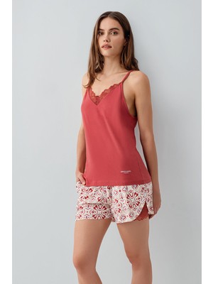 Pierre Cardin Kadın Bordo Şort Takım