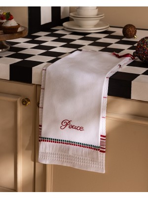 Madame Coco Gouache 2'li %100 Pamuk Mutfak Havlu Seti - Beyaz