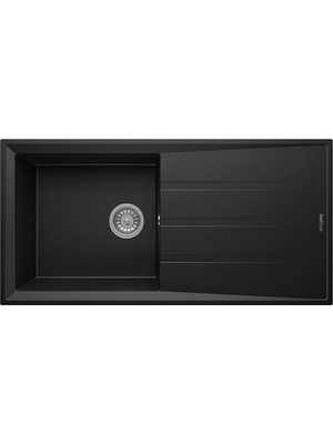 Realstone Siyah P12 Efes 100 1000X500 Damlalıklı Granit Eviye