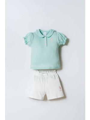 U.s. Polo Assn. Kız Bebek Yeşil Şort Takım