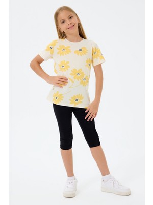 Rolypoly Kız Çocuk Krem Kapri Takım