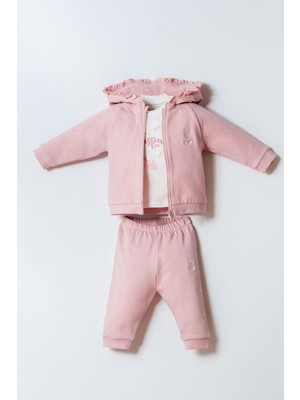 U.s. Polo Assn. Kız Bebek Pembe 3lü Takım