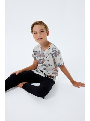 Rolypoly Erkek Çocuk Gri Pijama Takım