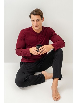 Arnetta Erkek Bordo Pijama Takımı