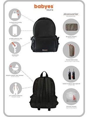 Storemax Laura Babyes Bebek Bakım Çantası (Siyah)