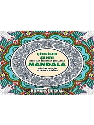 Storemax Çizgiler Şehri - Mandala: Desenler - Tezhipler - Şekillerle Mandala;büyükler Için Boyama Kitabı