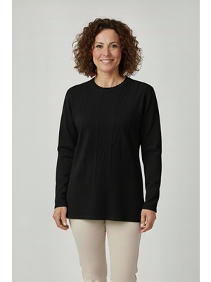 Ravencia Kadın Triko Mevsimlik Soğuk Iplik Bisiklet Yaka Genç Anne Kazak