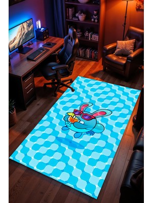 Charmbi Pokemon Hipnoz Desenli Kaymaz Taban Makinede Yıkanabilir Gaming Oyuncu Gamer Genç Odası Halısı