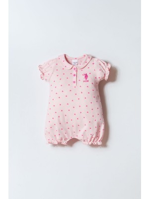 U.s. Polo Assn. Kız Bebek Pembe Tulum