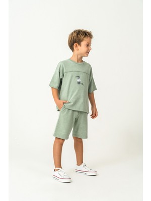 Rolypoly Erkek Çocuk Yeşil Bermuda Takım
