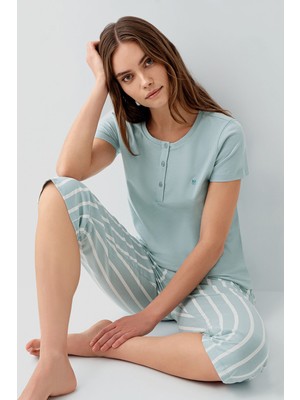 Pierre Cardin Kadın Yeşil Kapri Takım
