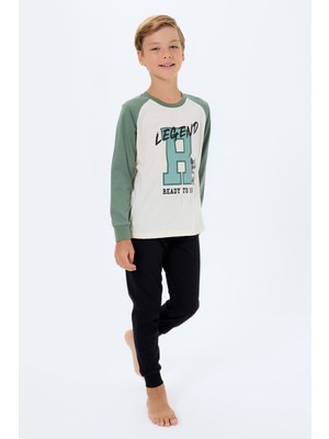 Rolypoly Erkek Çocuk Beyaz Pijama Takım