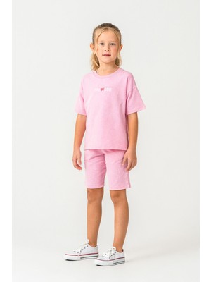 Rolypoly Kız Çocuk Pembe Bermuda Takım