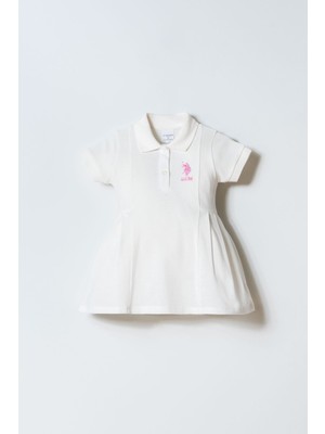 U.s. Polo Assn. Kız Bebek Beyaz Elbise