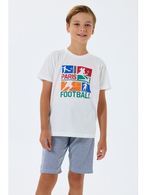 Rolypoly Erkek Çocuk Beyaz Bermuda Takım