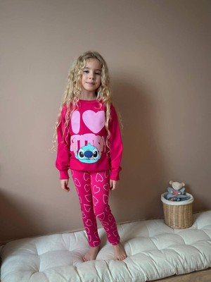 Yiğit Butik Karakter Desenli Taytlı Kız Çocuk Takım