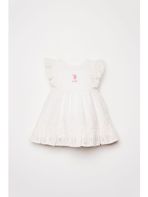 U.s. Polo Assn. Kız Bebek Beyaz Elbise