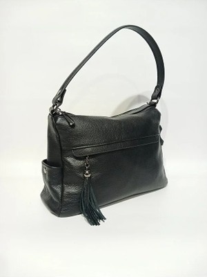 Atelier Terra Marea Fıora Siyah | Hakiki Deri Kadın Omuz ve Ince Askılı Çapraz Çantası