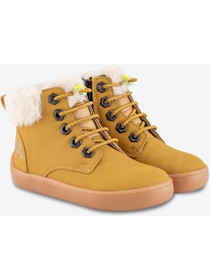 Hopfrög Furry Boots Sarı Nubuk Barefoot Çocuk Botu