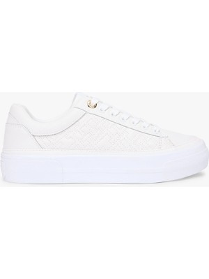 Tommy Hilfiger Th Platform Kapitone Kadın Beyaz Sneaker FW0FW09265YBL