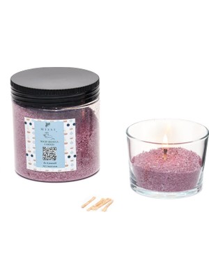 Missi Black Orchid Kokulu Lila Yaratıcı Inci Tozu Mum (30 Adet Fitil ile BIRLIKTE)-250 gr