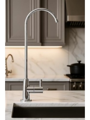 Storemax Arıtma Musluğu, Paslanmaz Çelik, 26 cm, Boyun, Tek Kollu, Krom Kaplama, 360° Döner, Lüx Su Armatürü