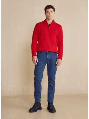 Brooks Brothers Normal Bel Düz Paça Standart Lacivert Erkek Pantolon BBFW25MPT012