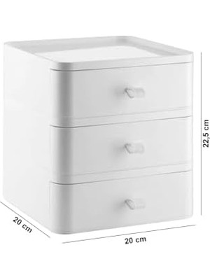 Storemax 3 Katlı Çekmece Masaüstü Organizer Makyaj Takı Aksesuar Düzenleyici Saklama Kutusu