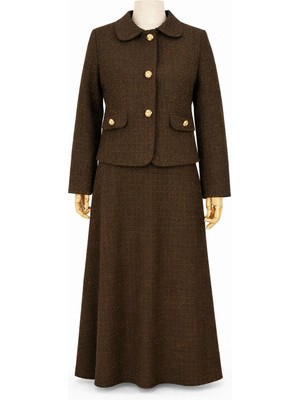 JOOQSTORE Tüvit Ceket Etek Takım