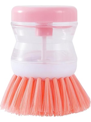 Storemax 3’lü Sabunluklu Avuç Içi Bulaşık Fırçası – Doldurulabilir Sabun Hazneli, Ergonomik Silikon Saplı, Yapışmaz Yüzey Dostu, Tencere ve Tabak Temizliği Için Dayanıklı Naylon Filament, Asorti Renkli, 9x7 cm