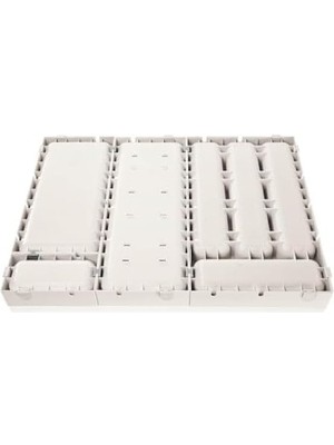 Storemax Flexispace 899410 Mutfak Gereçleri Için Çekmece Düzenleyici, Plastik, Beyaz, 37 x 22,2 x 4,5 cm