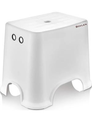 Storemax Kaydırmaz Banyo Taburesi, 120 kg Taşıma Kapasiteli Kaymaz Banyo Taburesi, Çocuk Taburesi, 1. Sınıf Sert Plastik, (E-B-Y 30X42X34 Cm)