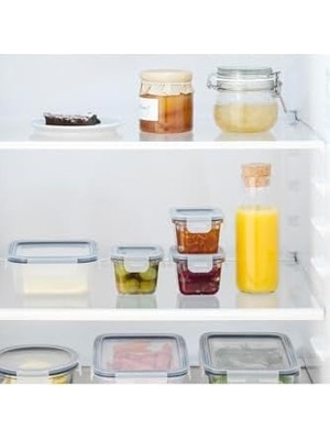 Storemax 3 Adet Cam Saklama Kabı Seti 180 Ml, Kare-Vakumlu Mini Kaplar