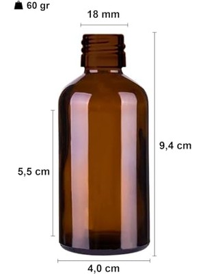 Storemax 50 ml Çelik Roll On Şişesi 50 cc Sızdırmaz Siyah Kapaklı Cam Şişe 2 Adet (, 50)