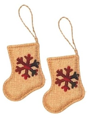 Storemax Asmalı Jüt Yılbaşı Çorap Süs 10CM 2 Adet