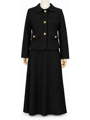 JOOQSTORE Tüvit Ceket Etek Takım