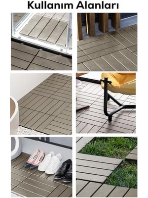 Storemax 1177 Bahçe Balkon Teras Banyo Paspası 9lu Zemin Karosu