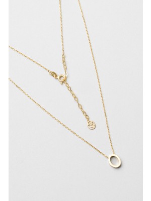 So CHIC My Story O Harfi 18 Ayar Sarı Altın Kaplama 45 Cm Gümüş Kolye