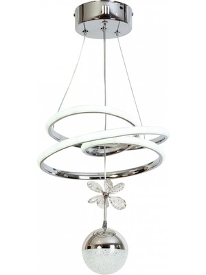 Avonni AV-7014-6139-3K-1TK Krom Kaplama Modern Avize LED Alüminyum Silikon 32X32 cm