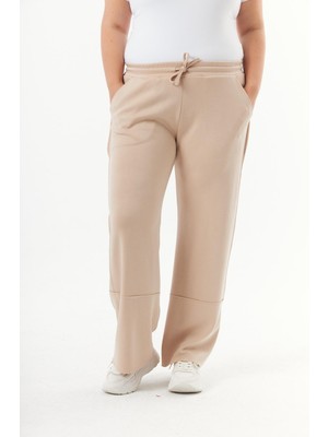 Rmg Büyük Beden Eşofman Altı Vizon1