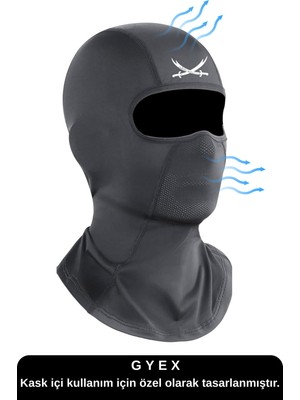 Siyah Baskılı Balaklava Spor Motor Kask Maskesi Buff Koruyucu Kar Yüz Maske