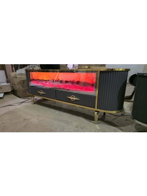 Ecrin Mobilya Çekmeceli Şömineli Tv Ünitesi