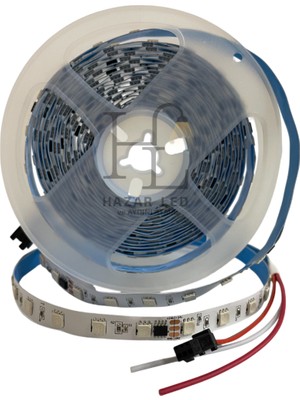 Hazar Led 24 Volt WS2811 Argb Adreslenebilir Pixel Şerit LED IP20 Iç Mekan Magic LED 60 Ledli 5 Metre