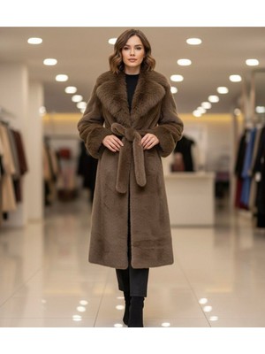 Rabiossa Kadın Uzun Kürk Kaban Ithal