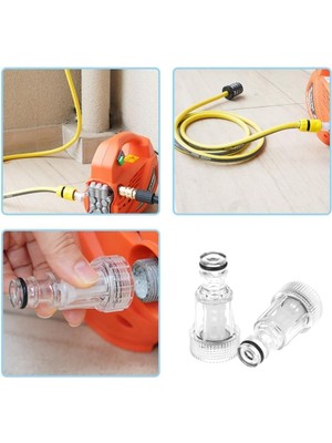 Storemax Basınçlı Yıkayıcı Adaptörü, 3 Parça Bahçe Hortumu Bağlantı Filtresi, 3/4 Inç Plastik Basınçlı Yıkayıcı Hızlı Bağlantı Seti, Yüksek Basınçlı Yıkayıcılar Için Musluk Adaptörü