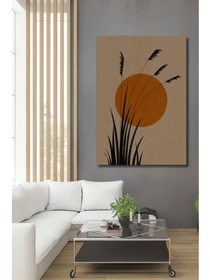 Teona Ahşap Bohem Güneş ve Sazlıklar Modern Sanat Ahşap Dekoratif Ev,antre,salon,ofis,mutfak,yatak Odası Tablo