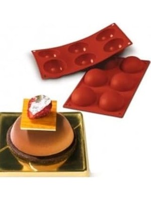 Storemax Kaktüs Yarım Küre 6'lı Silikon Kek Pasta Buz Kalıbı Orjinal Ürün Kırmızı Ithal, Kahverengi