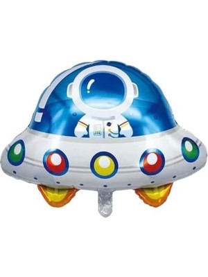 Storemax Patladı Gitti Uzay Konsepti 2 Yaş Doğum Günü Parti Kutlama Seti; Astronot, Ufo ve Uzay Gemisi Folyo Balon Set