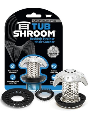 Storemax Ultra Devrim Niteliğinde Küvet Gider Koruması, Saç Süzgeci/trampet Gider Süzgeci, Paslanmaz Çelik