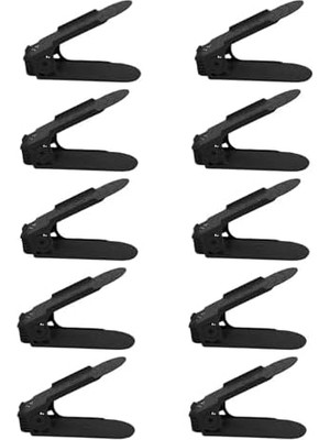 Storemax Ayakkabı Rampası, Yükseklik Ayarlı, Ayakkabı Düzenleyici, Siyah, Plastik, 10 Parça